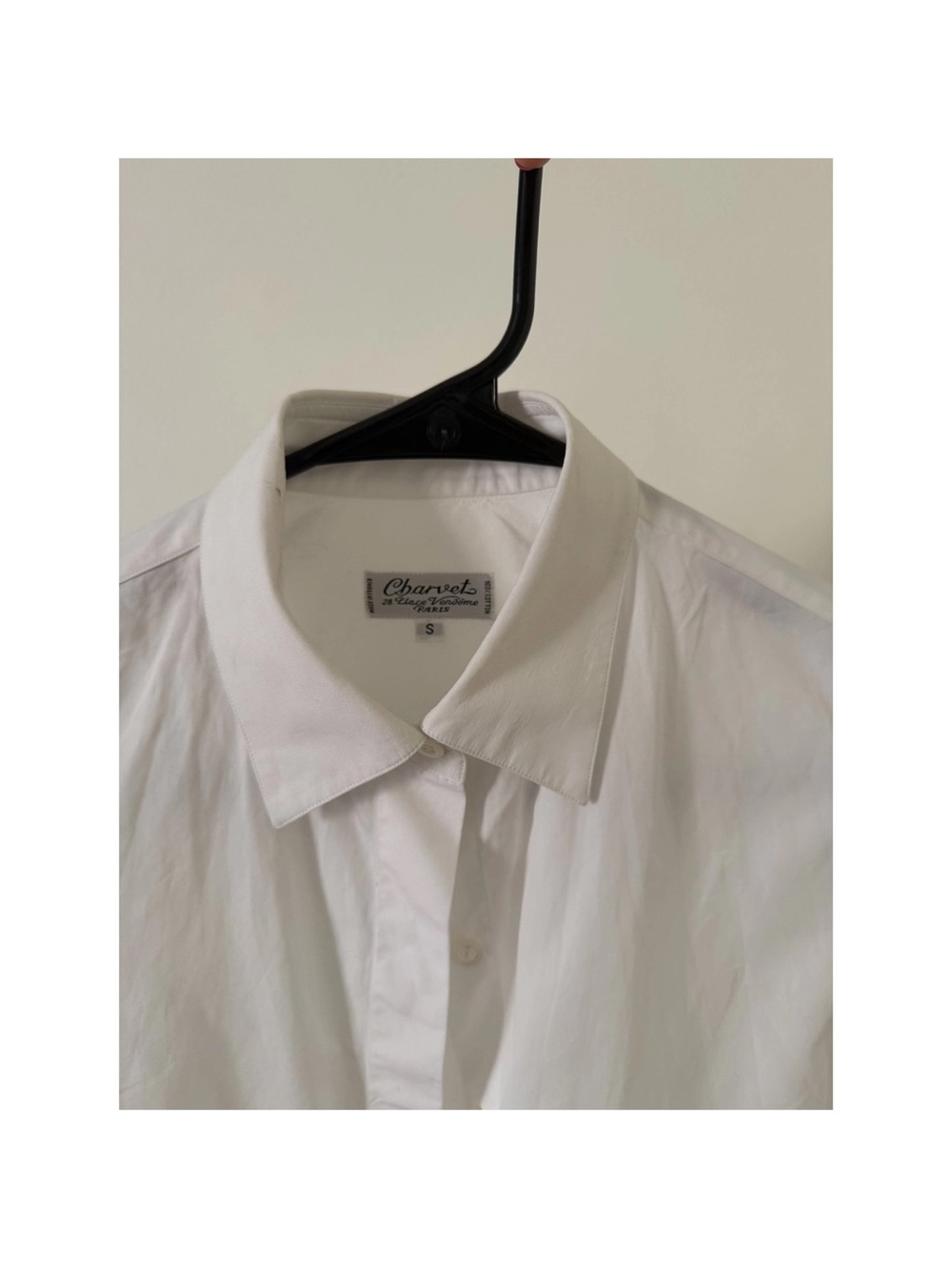 Charvet White Men's Point-Collar Dress Shirt - Picture 2 of 5